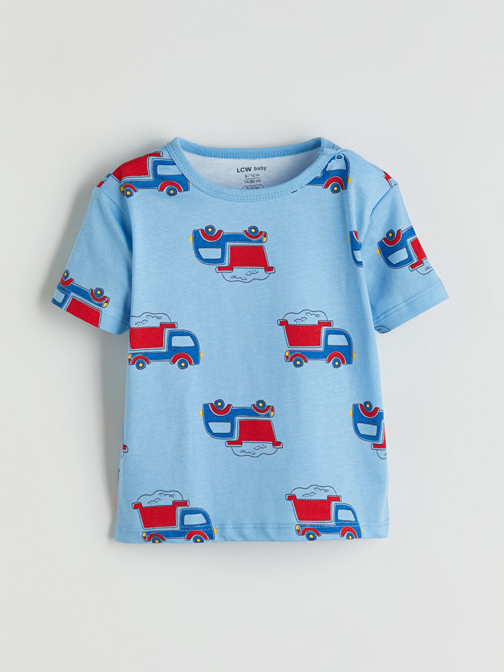 LCW baby Crew Neck Baby Boys Shortie Pyjama Set 2 Pack -S5DK83Z1-FFB