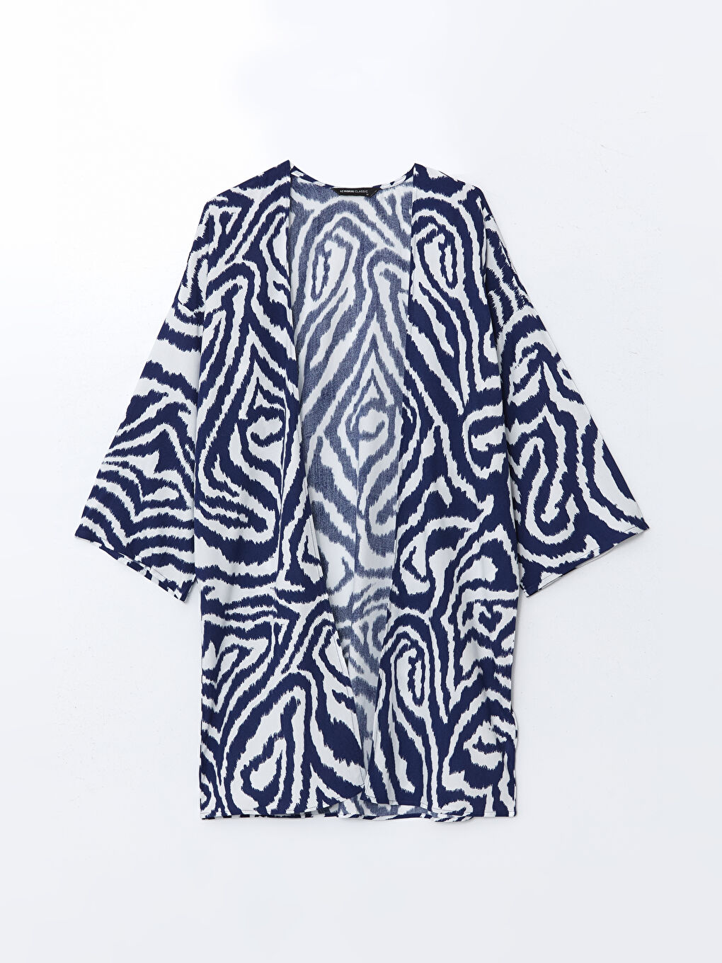 Shawl Collar Patterned Oversize Women's Kimono -S5DK86Z8-LQQ