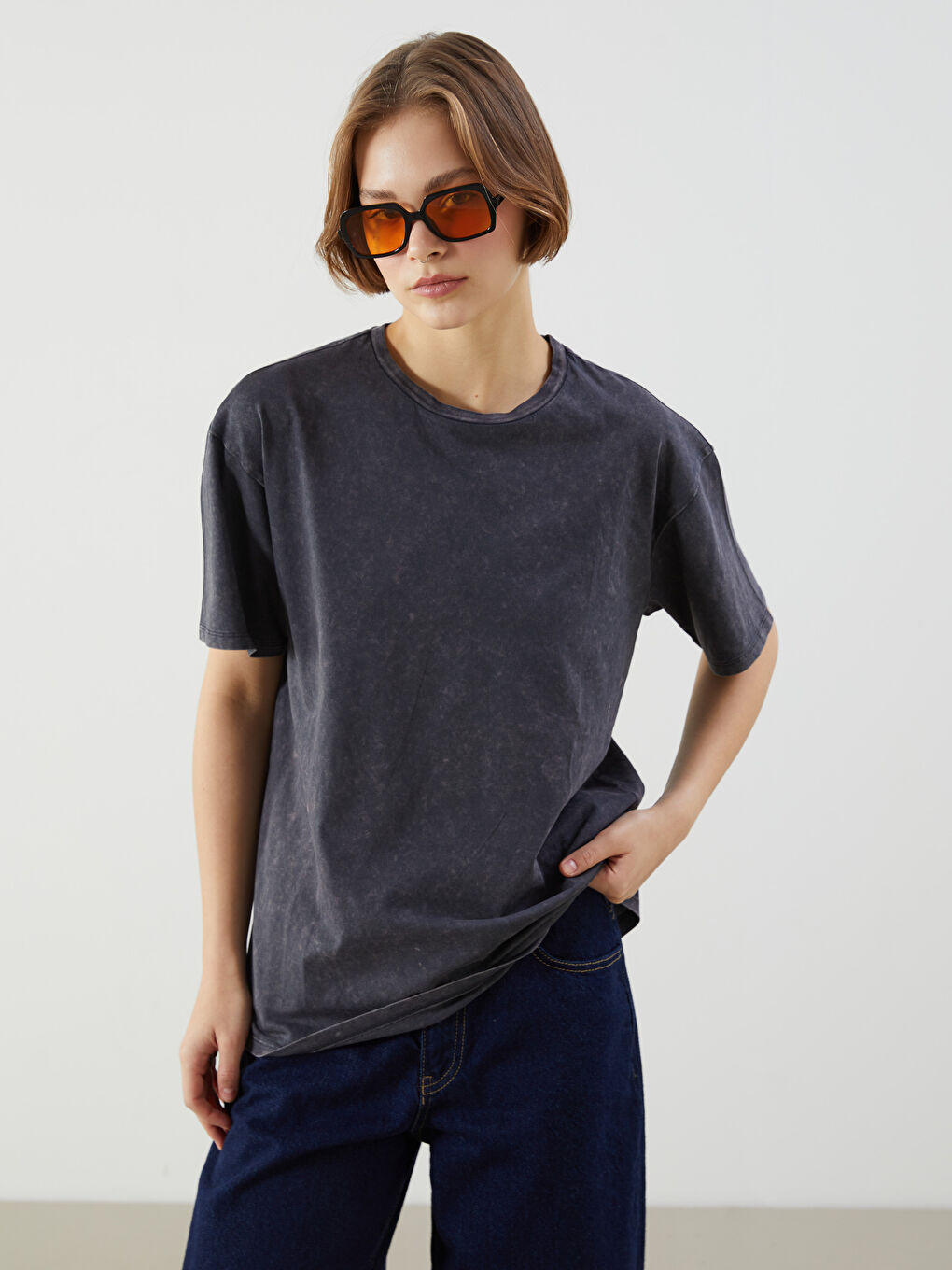 Crew Neck Women's T-Shirt -S5DK95Z8-RFL