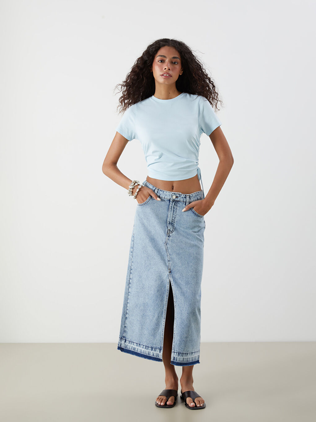 Woman BLUE Crop Top -S5DL00Z8-CU5