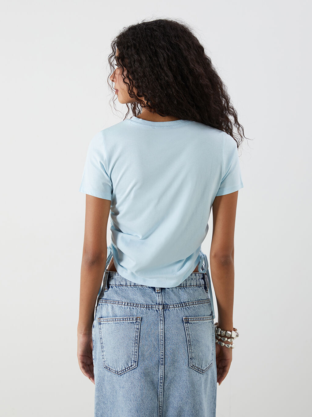 Woman BLUE Crop Top -S5DL00Z8-CU5