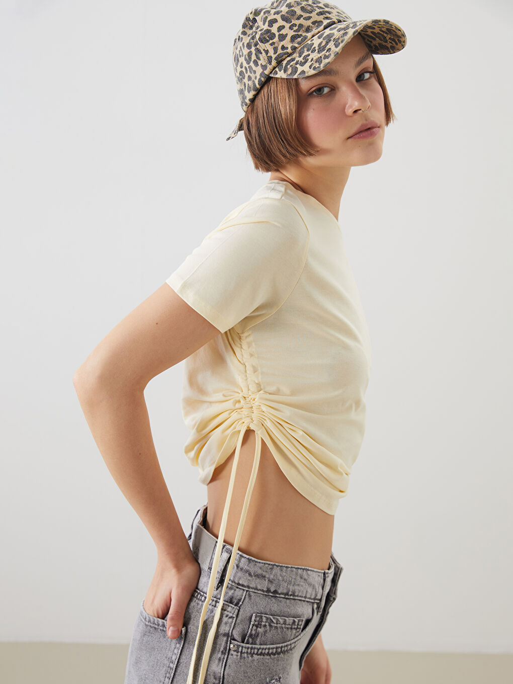 Woman YELLOW Crop Top -S5DL00Z8-ETY