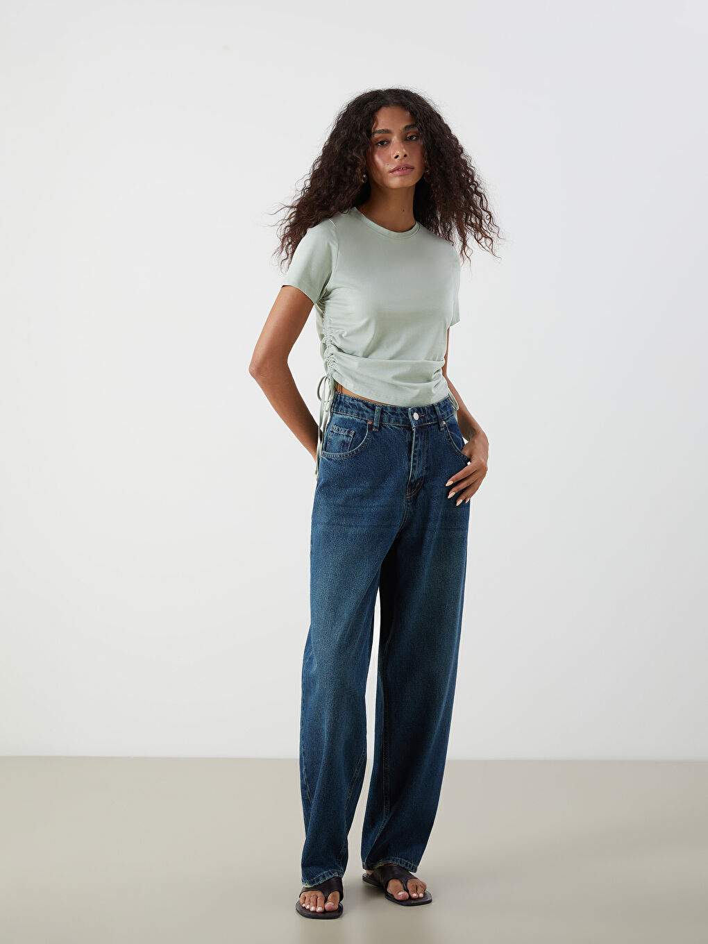 Woman GREEN Crop Top -S5DL00Z8-SBD