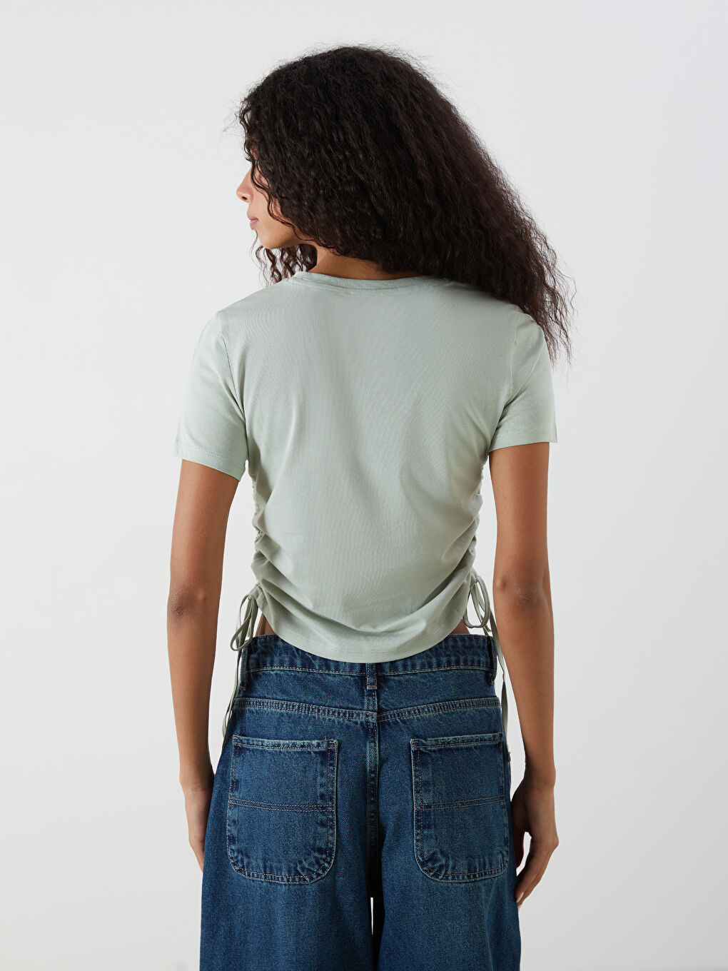 Woman GREEN Crop Top -S5DL00Z8-SBD