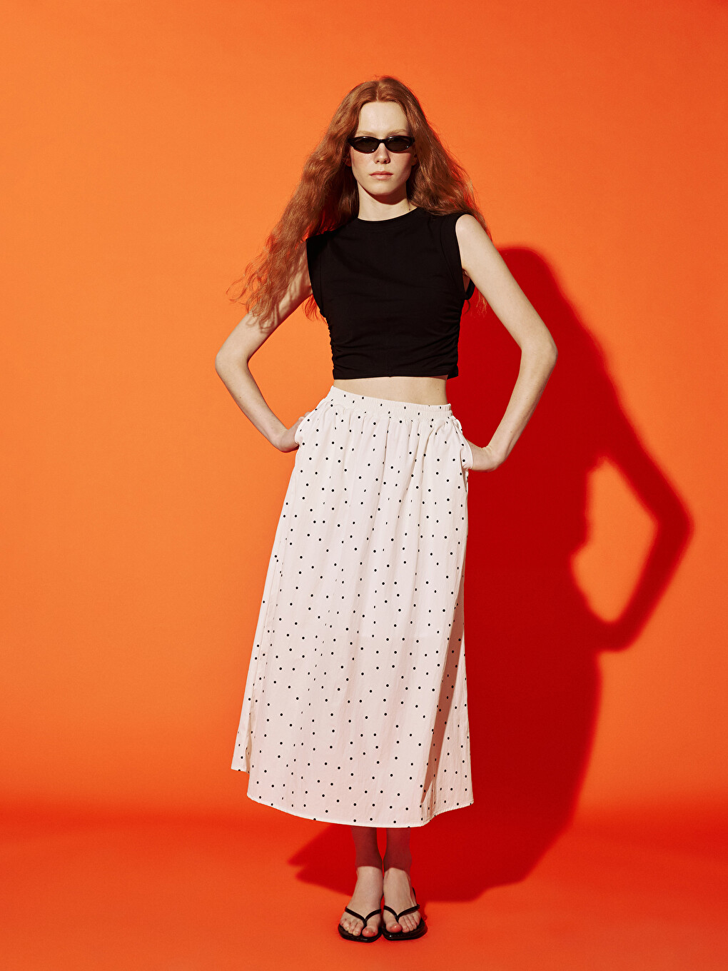 Crew Neck Ruched Crop-1