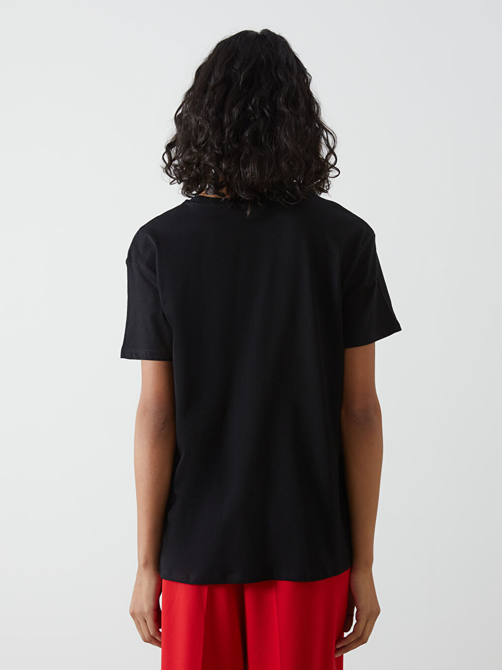 Crew Neck Embroidered Women's T-Shirt -S5DL09Z8-CVL