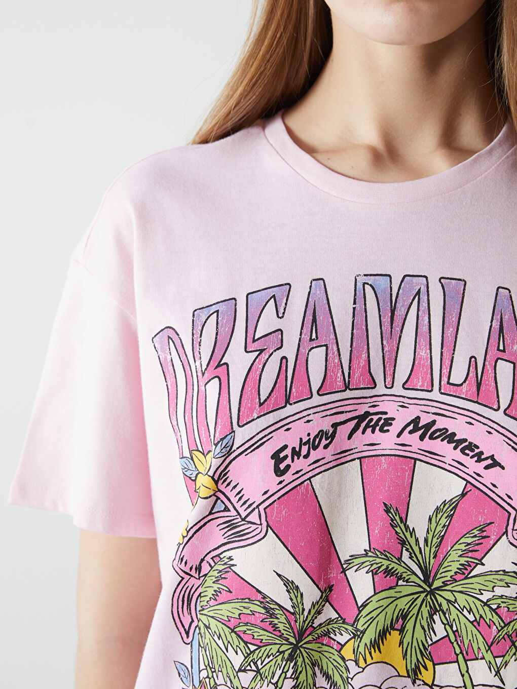 XSIDE Crew Neck Printed Women's T-Shirt -S5DL14Z8-SKB