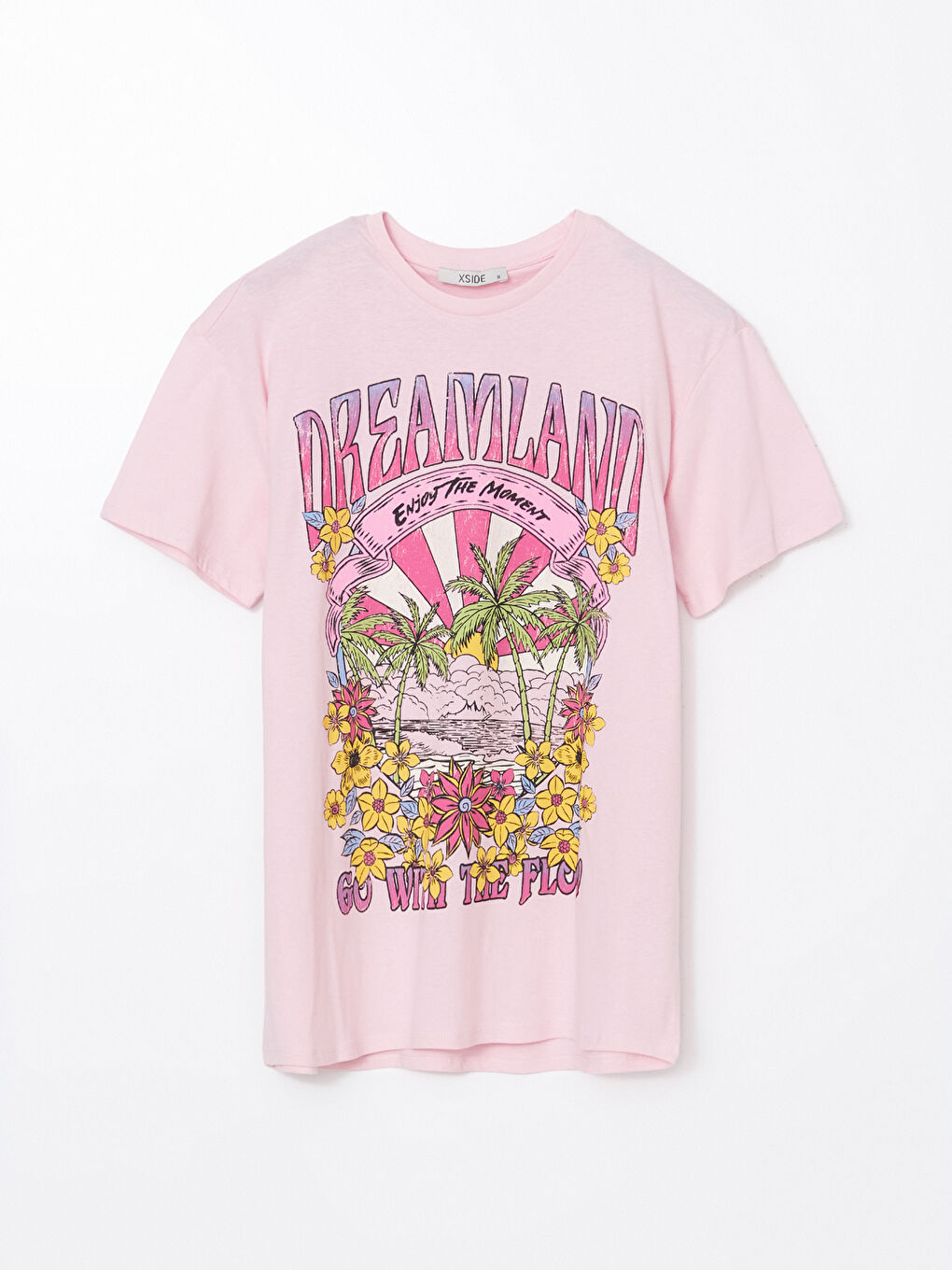 XSIDE Crew Neck Printed Women's T-Shirt -S5DL14Z8-SKB