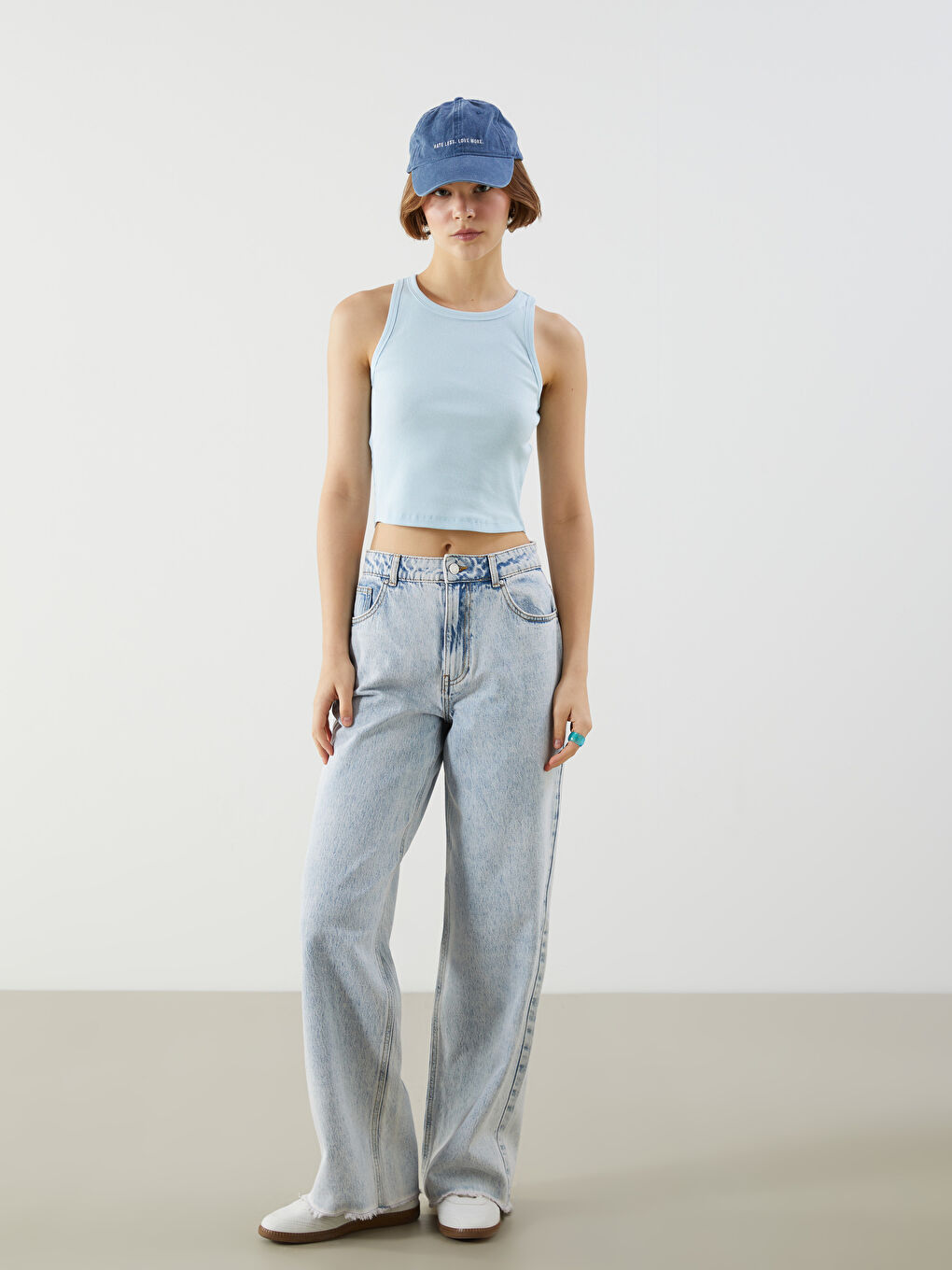 Crew Neck Crop Women's Tank Top -S5DL32Z8-CU5