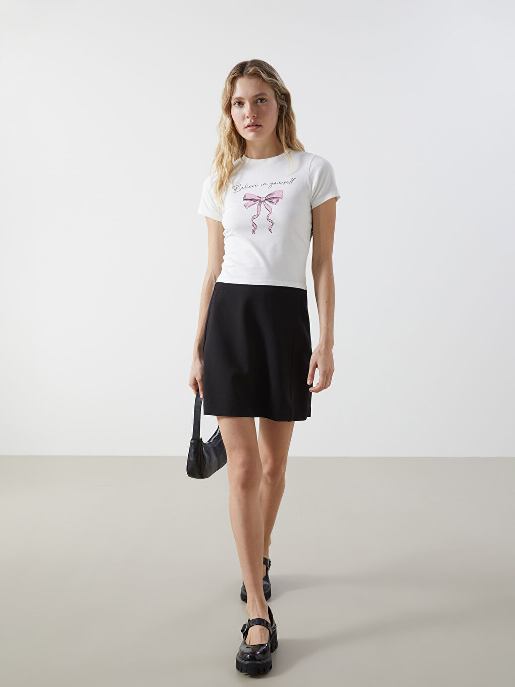 XSIDE Crew Neck Printed Women's T-Shirt -S5DL33Z8-R9J