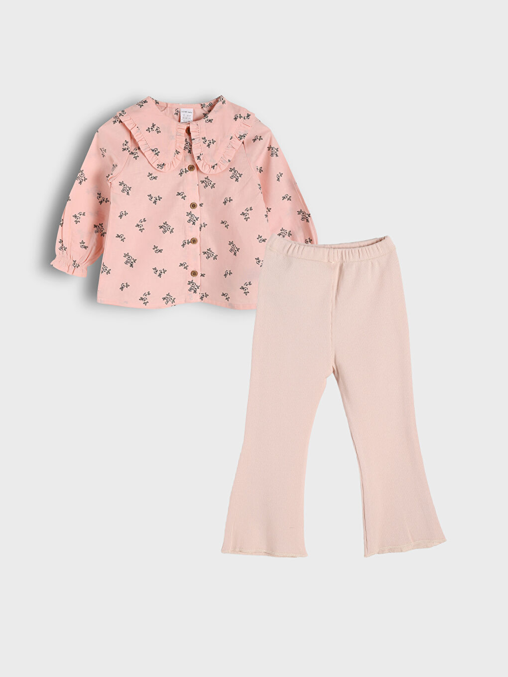 LC Waikiki Peter Pan Collar Baby Girls Shirt and Pants 2 Pack -S5DL61Z1-LT4