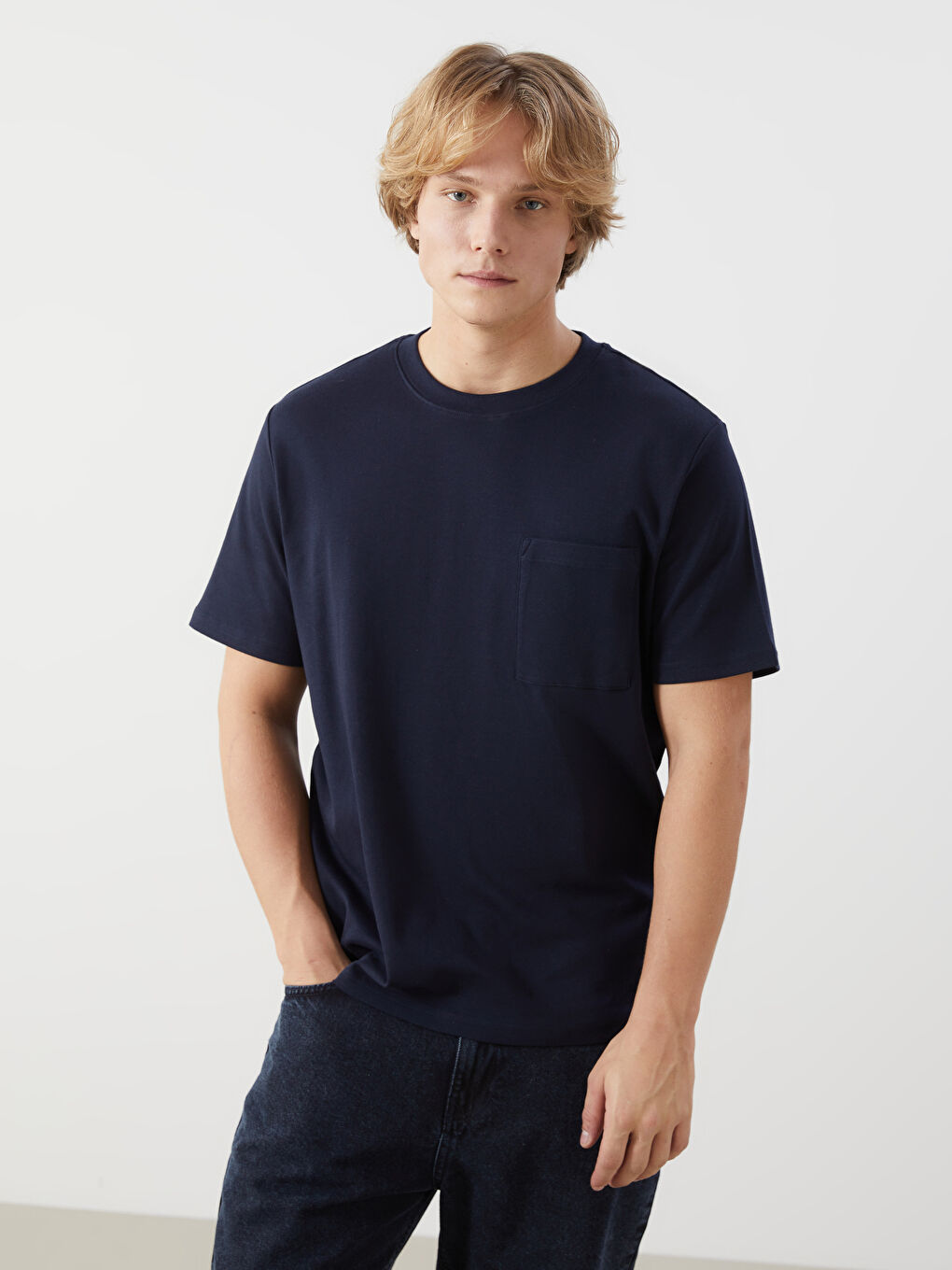 T-shirt à Manches Courtes pour Hommes avec Col Rond