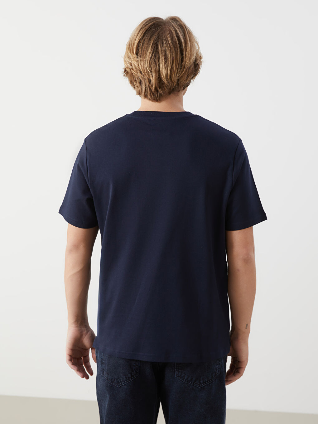 T-shirt à Manches Courtes pour Hommes avec Col Rond-3