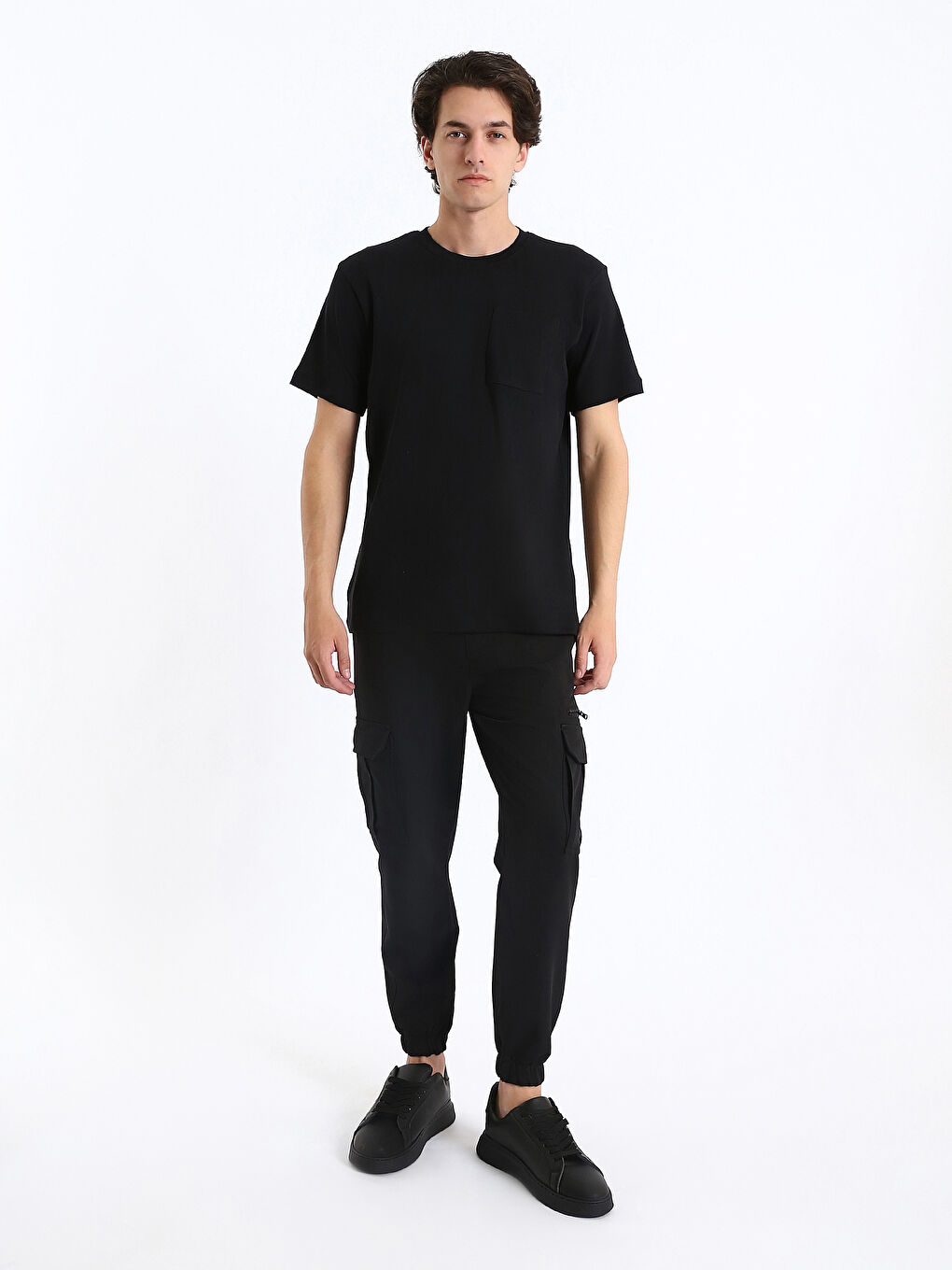 T-shirt à Manches Courtes pour Hommes avec Col Rond-1