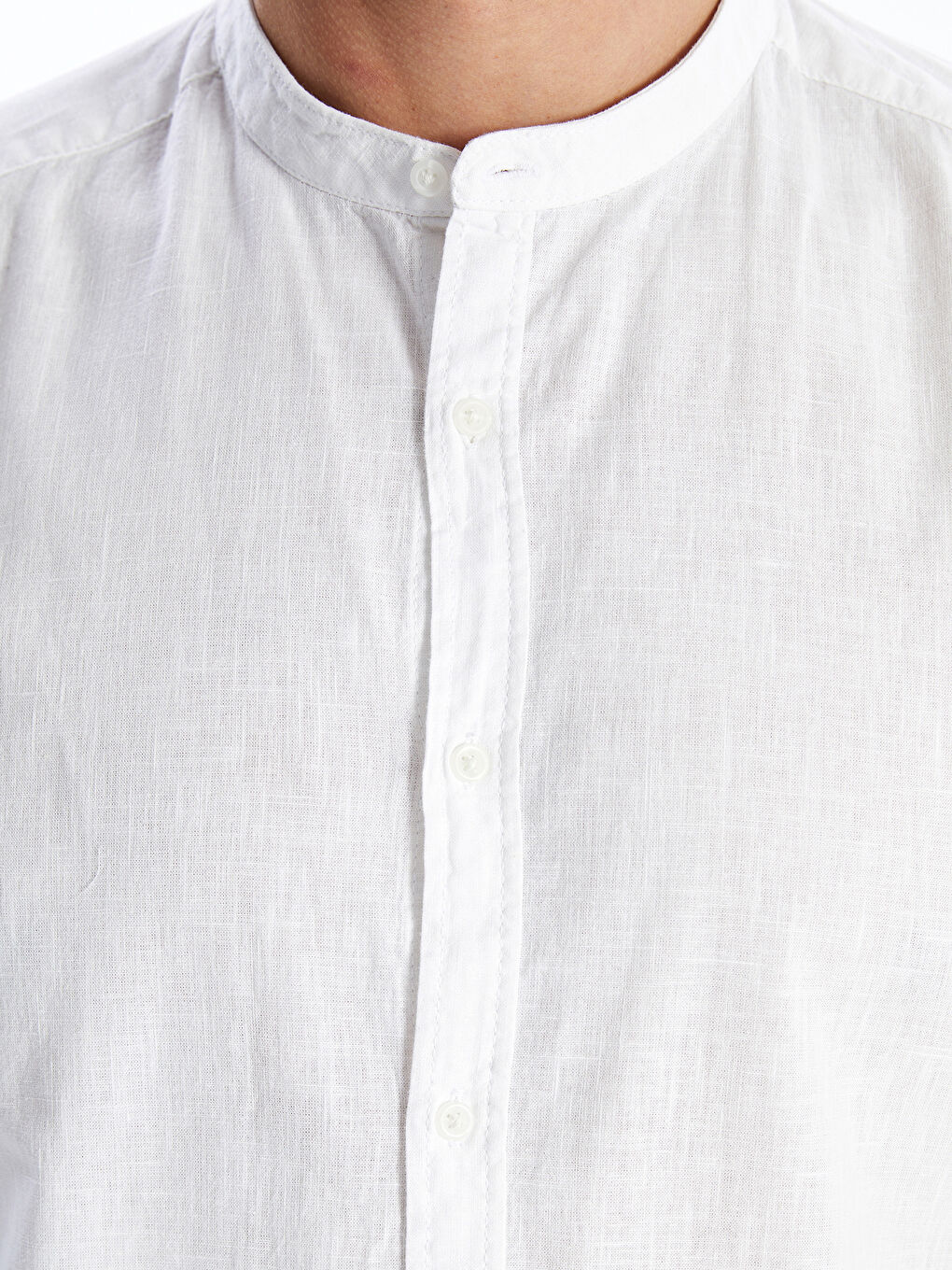 Regular Fit Long Sleeve Linen Blend Men's Shirt -S5DL95Z8-Q6K