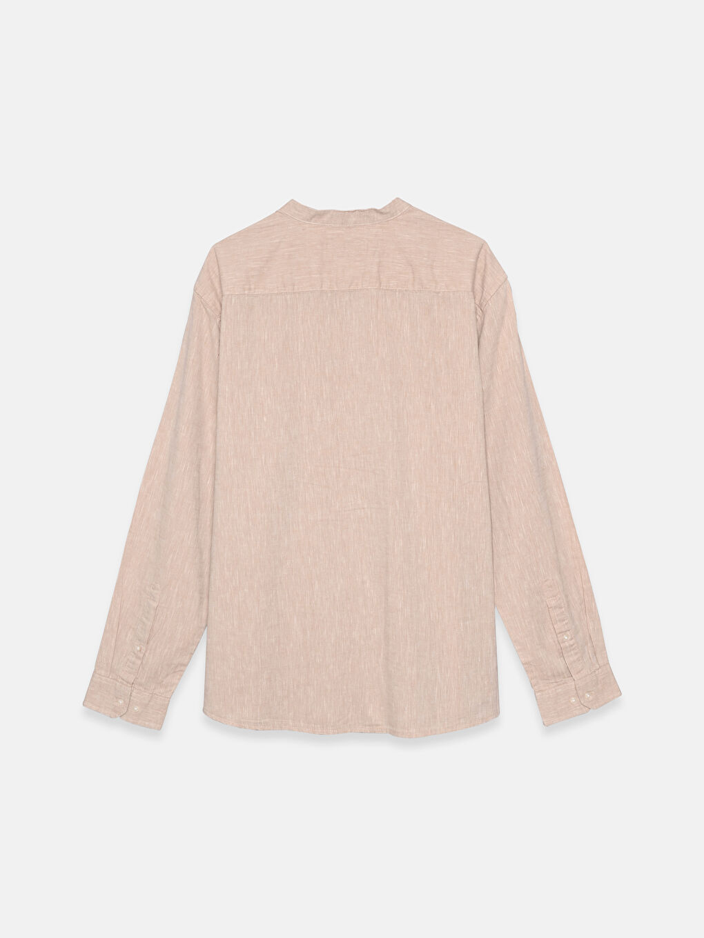 Muška košulja od mešavine lana standardnog kroja, dugih rukava-1