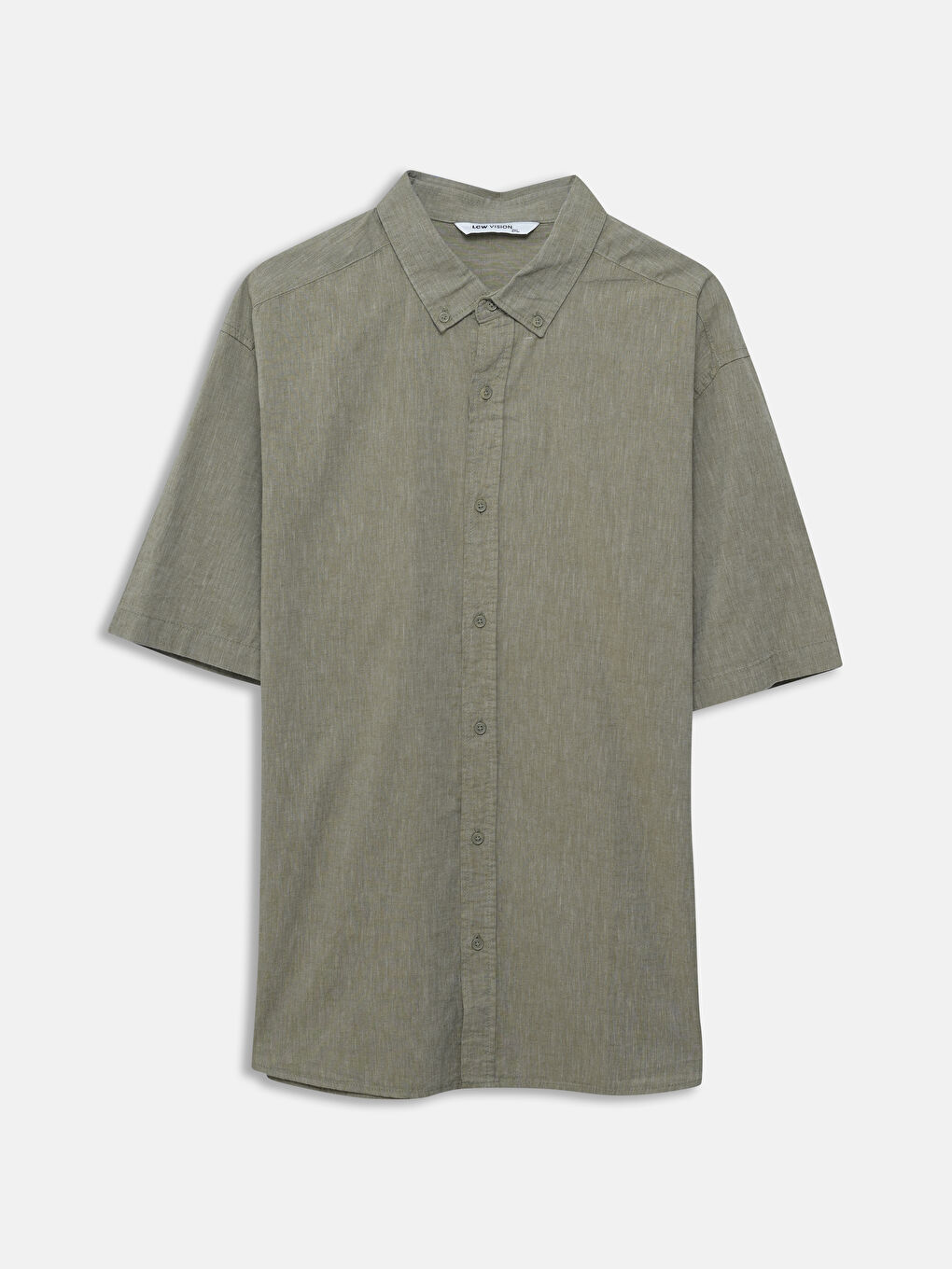 Regular Fit Short Sleeve Linen Blend Men's Shirt -S5DL96Z8-DYG