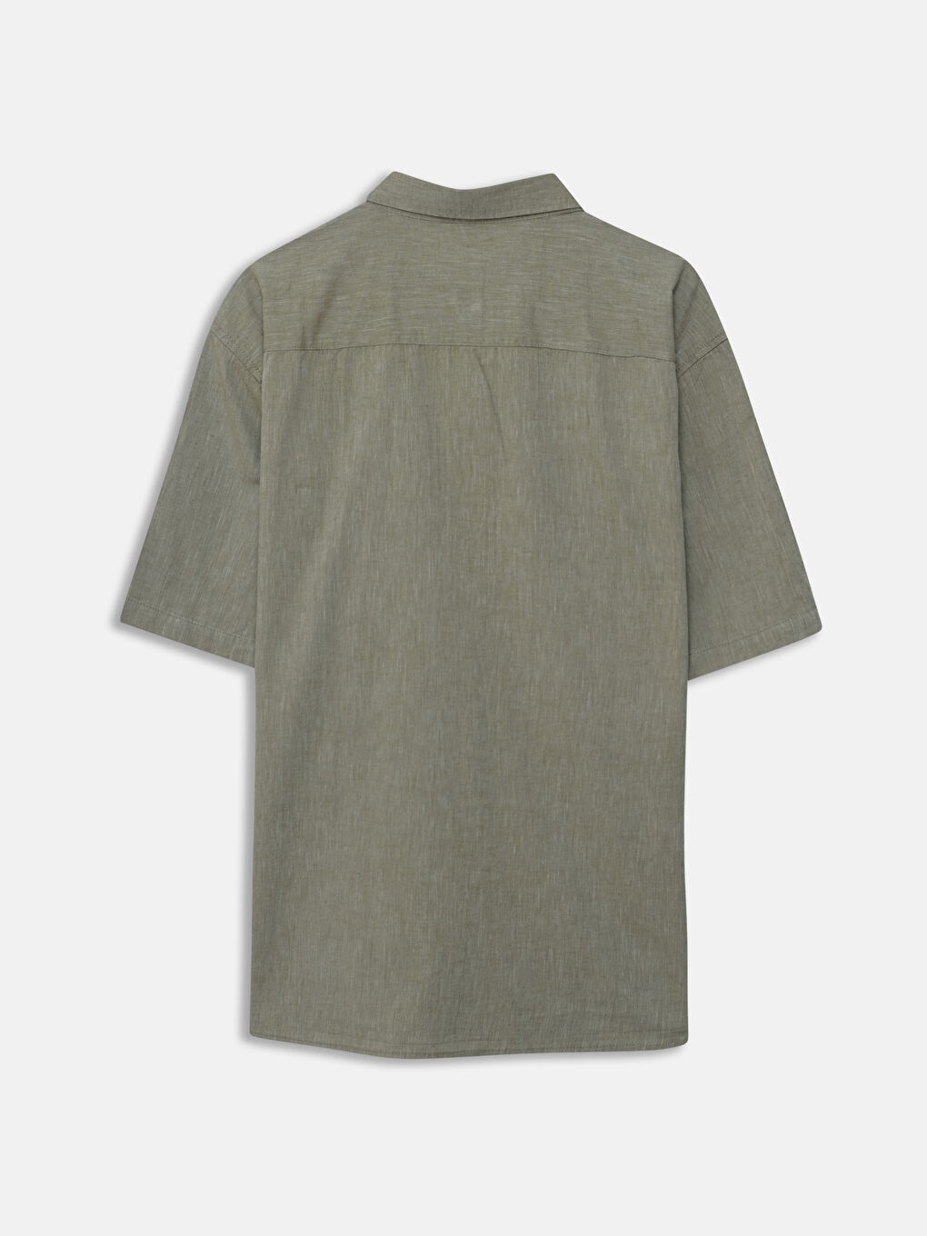 Regular Fit Short Sleeve Linen Blend Men's Shirt -S5DL96Z8-DYG