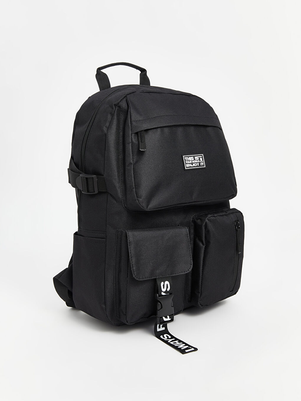 LCW ACCESSORIES Siyah Çok Bölmeli Erkek Çocuk Sırt Çantası