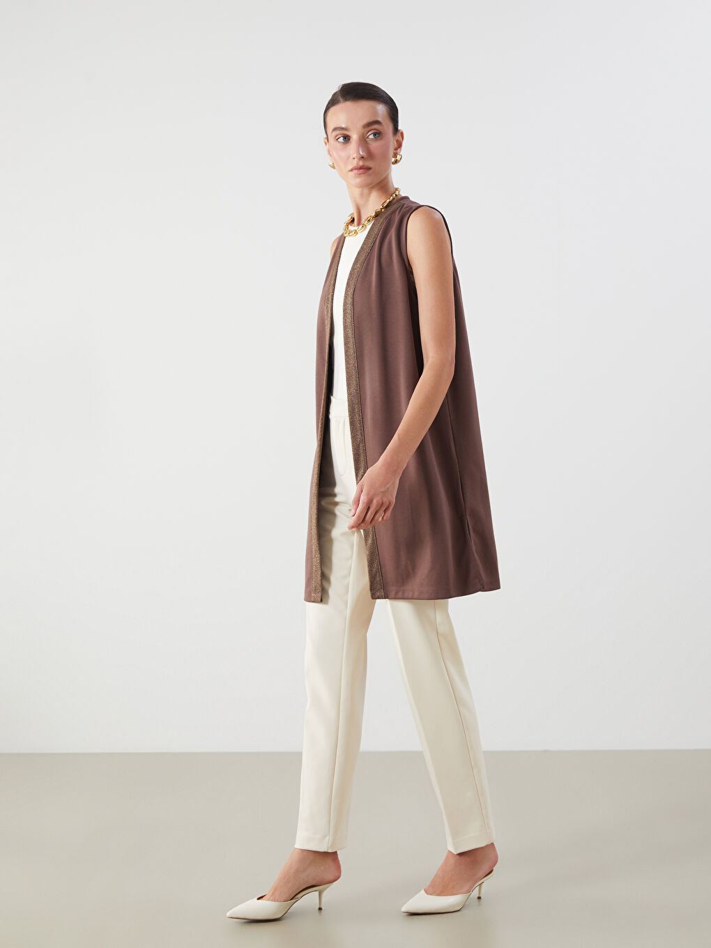 Cardigan pour Femmes à Col Châle-1