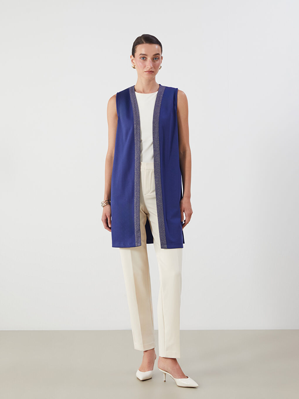 Cardigan pour Femmes à Col Châle-1