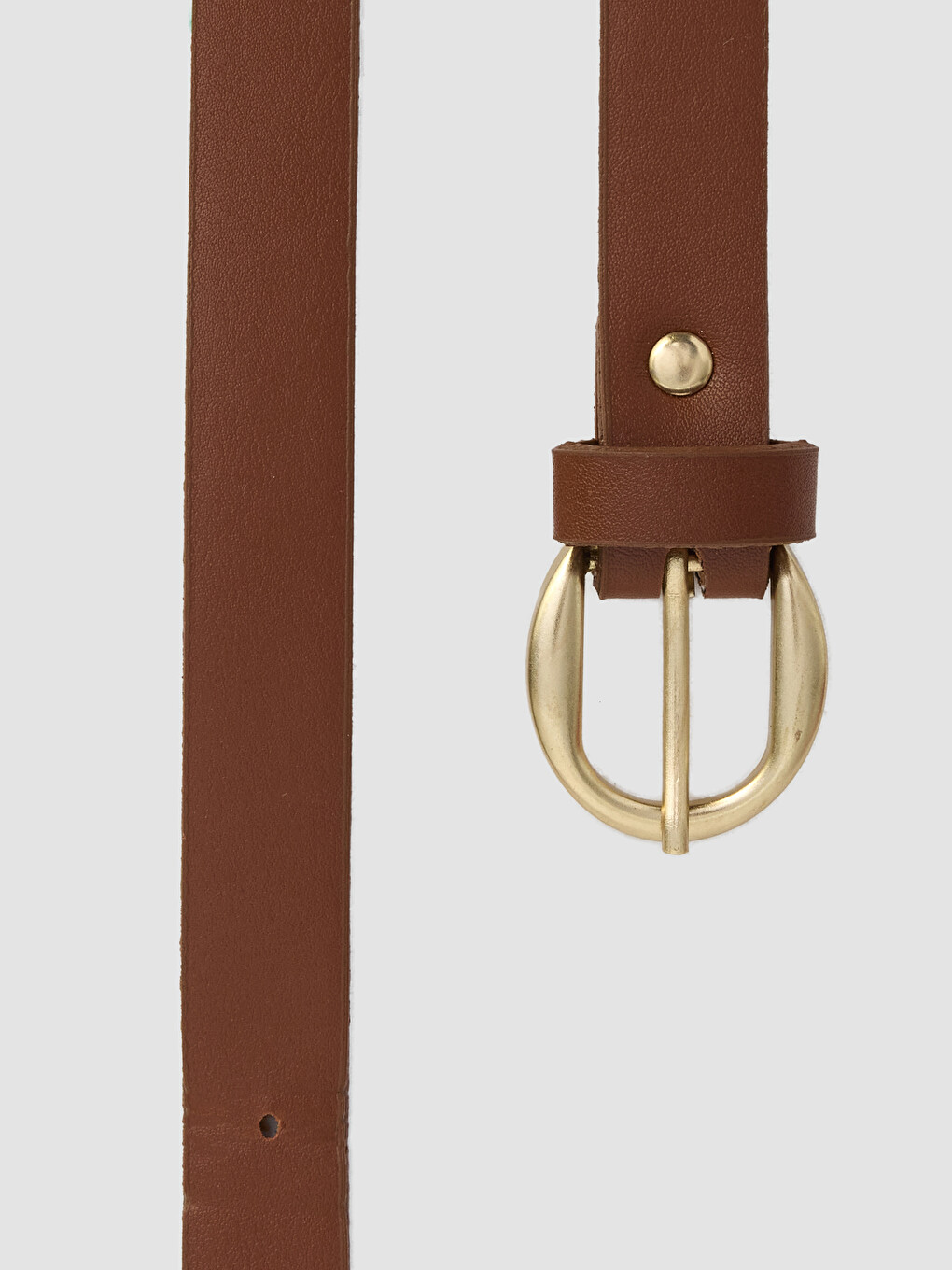 Kahverengi Deri Görünümlü Kadın Kemer-2