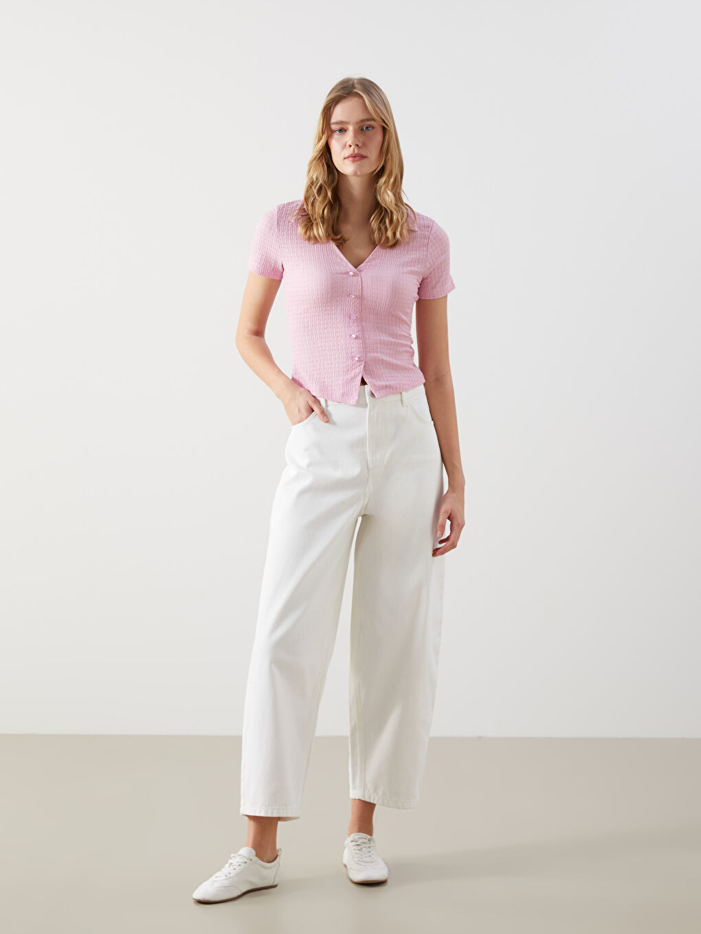 Balloon Fit Women's Jeans -S5DM81Z8-844