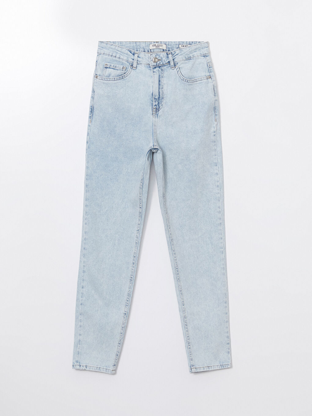 İndigo Slim Mom Kadın Jean Pantolon-4