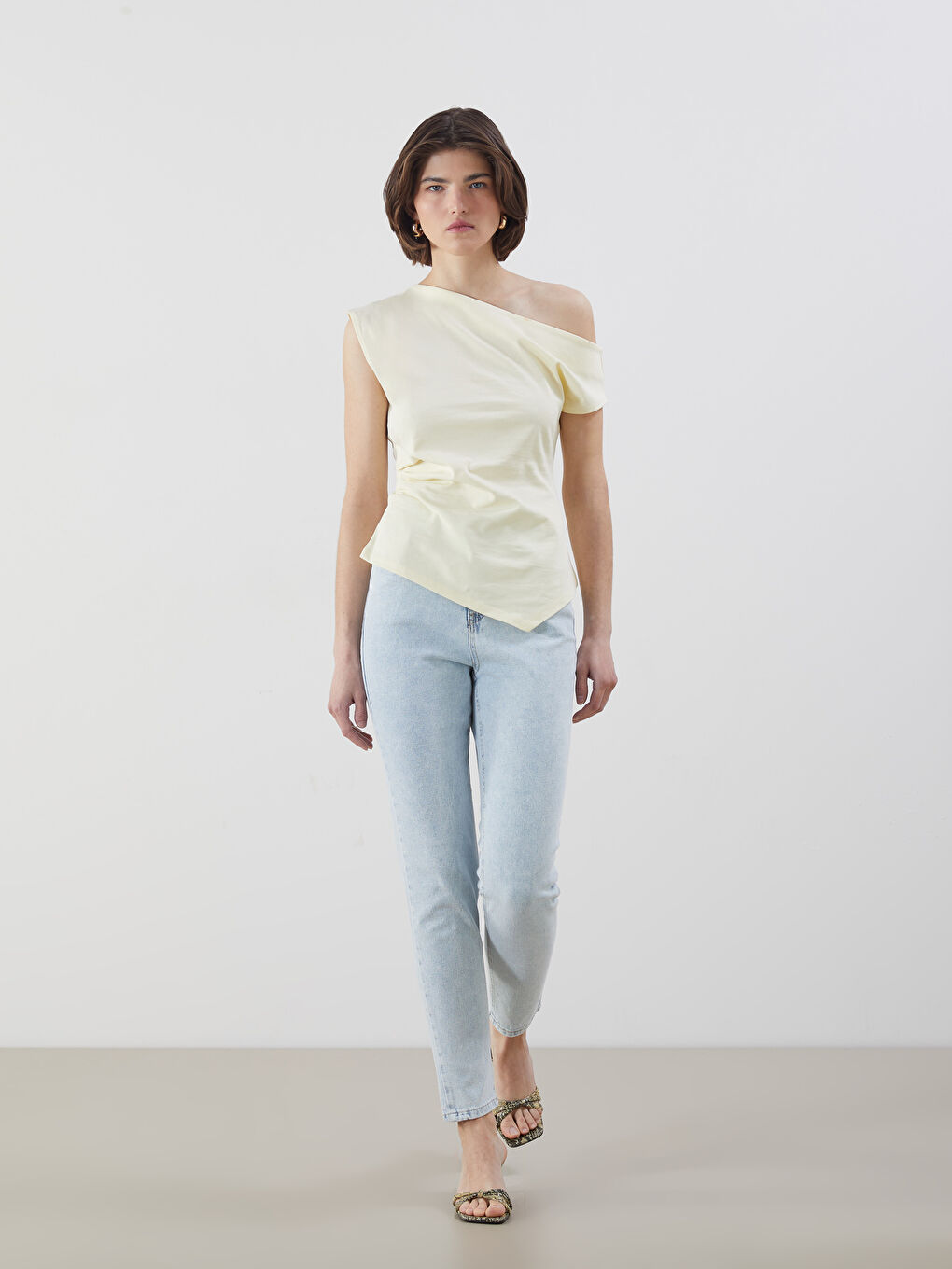 İndigo Slim Mom Kadın Jean Pantolon