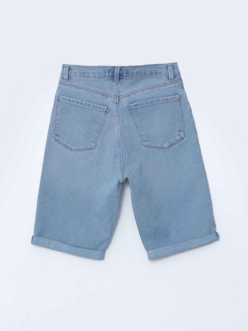 LCW Jeans Indigo Dar Fit Kadın Jean Şort - 5
