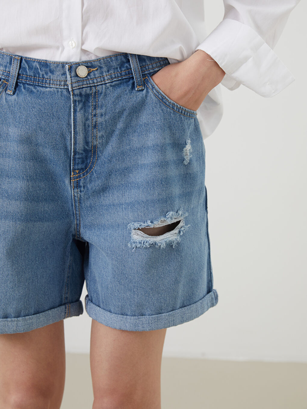 LCW Jeans شۆرتی جینز نیلی ژن -S5DN12Z8-311