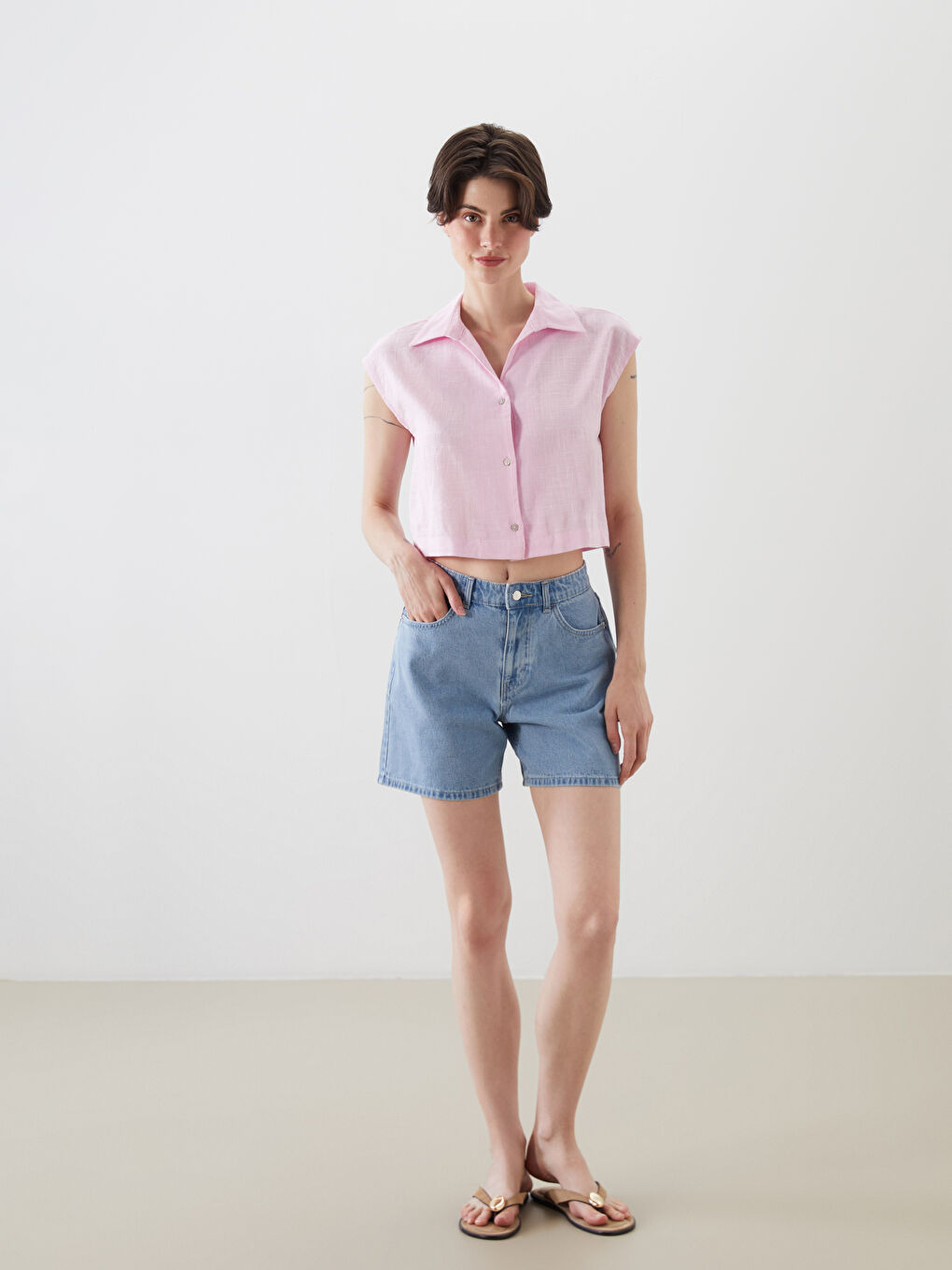 LCW Jeans Regular Fit Women's Denim Shorts -S5DN14Z8-311