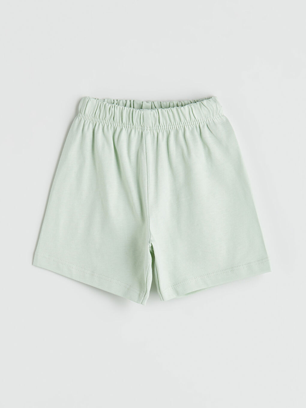 LCW baby Ekru Bisiklet Yaka Dinazor Baskılı Erkek Bebek Şortlu Pijama Takım 2'li - 5