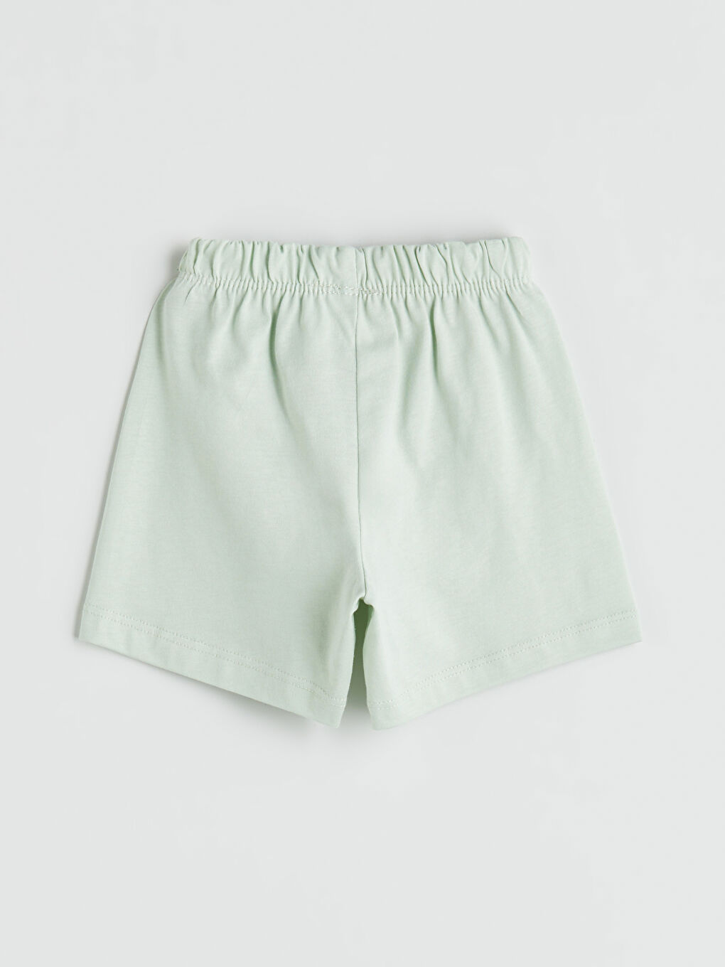 LCW baby Ekru Bisiklet Yaka Dinazor Baskılı Erkek Bebek Şortlu Pijama Takım 2'li - 6