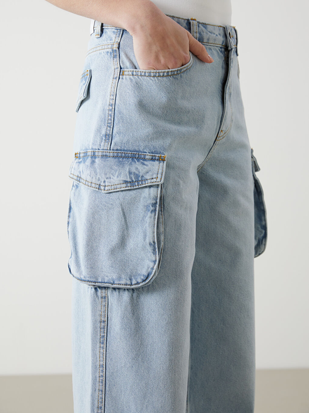Ženske kargo pantalone širokih nogavica -S5DN52Z8-S54