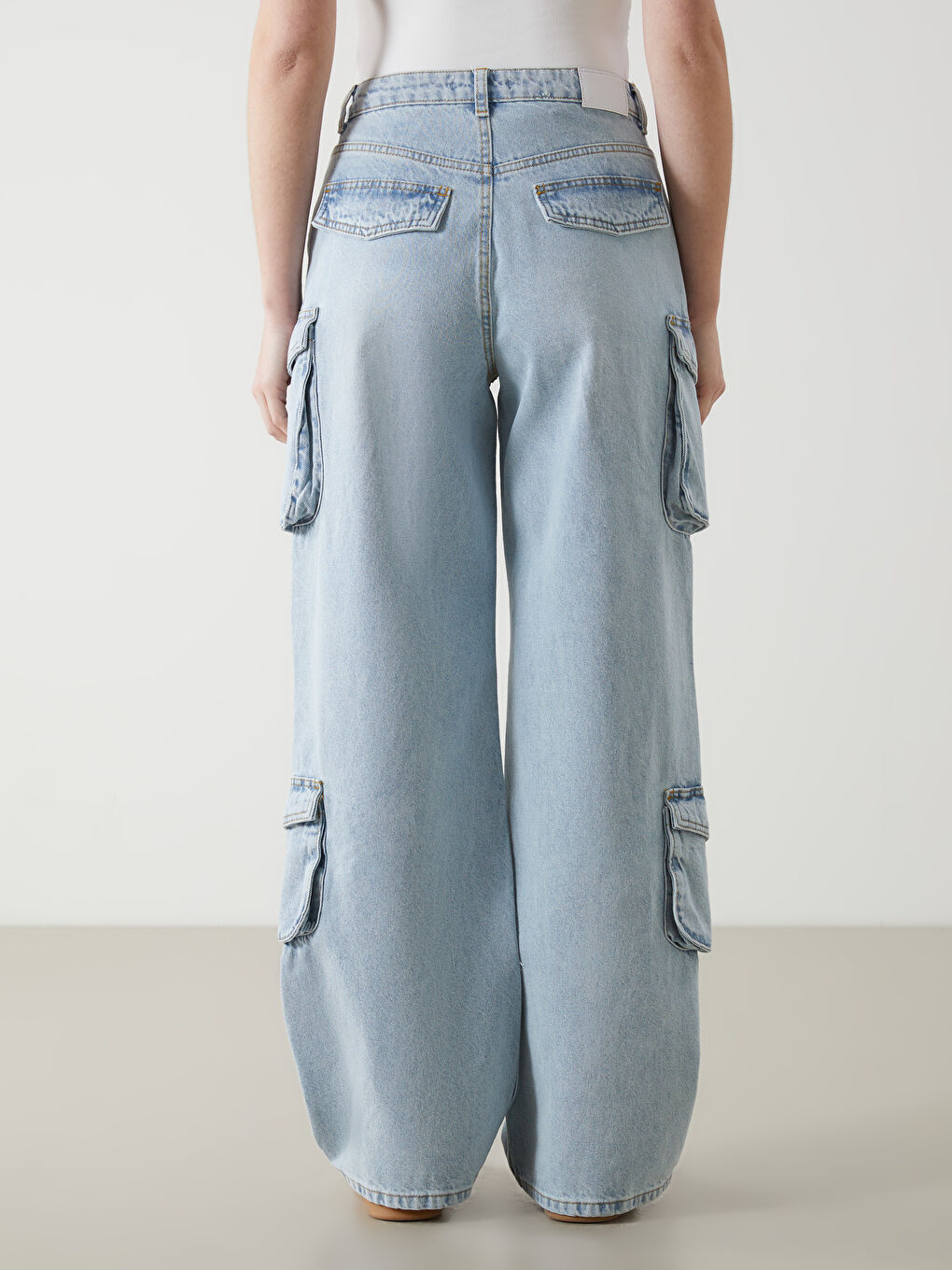 Ženske kargo pantalone širokih nogavica -S5DN52Z8-S54