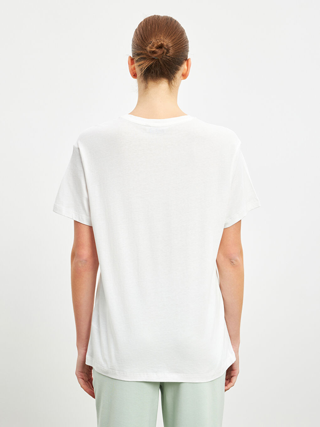 Crew Neck Printed Women's T-Shirt -S5DN95Z8-FEW