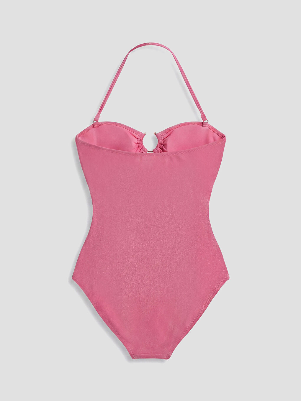 Pembe Parlak Görünümlü Kadın Mayo-1