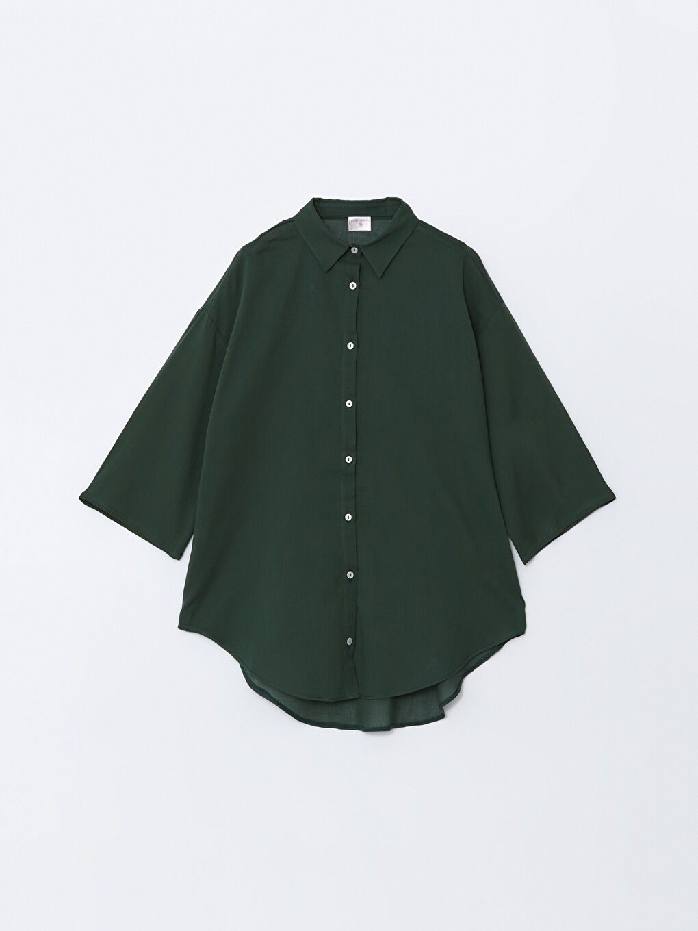 Women's Shirt Collar Straight Beach Dress -S5DN99Z8-CRN