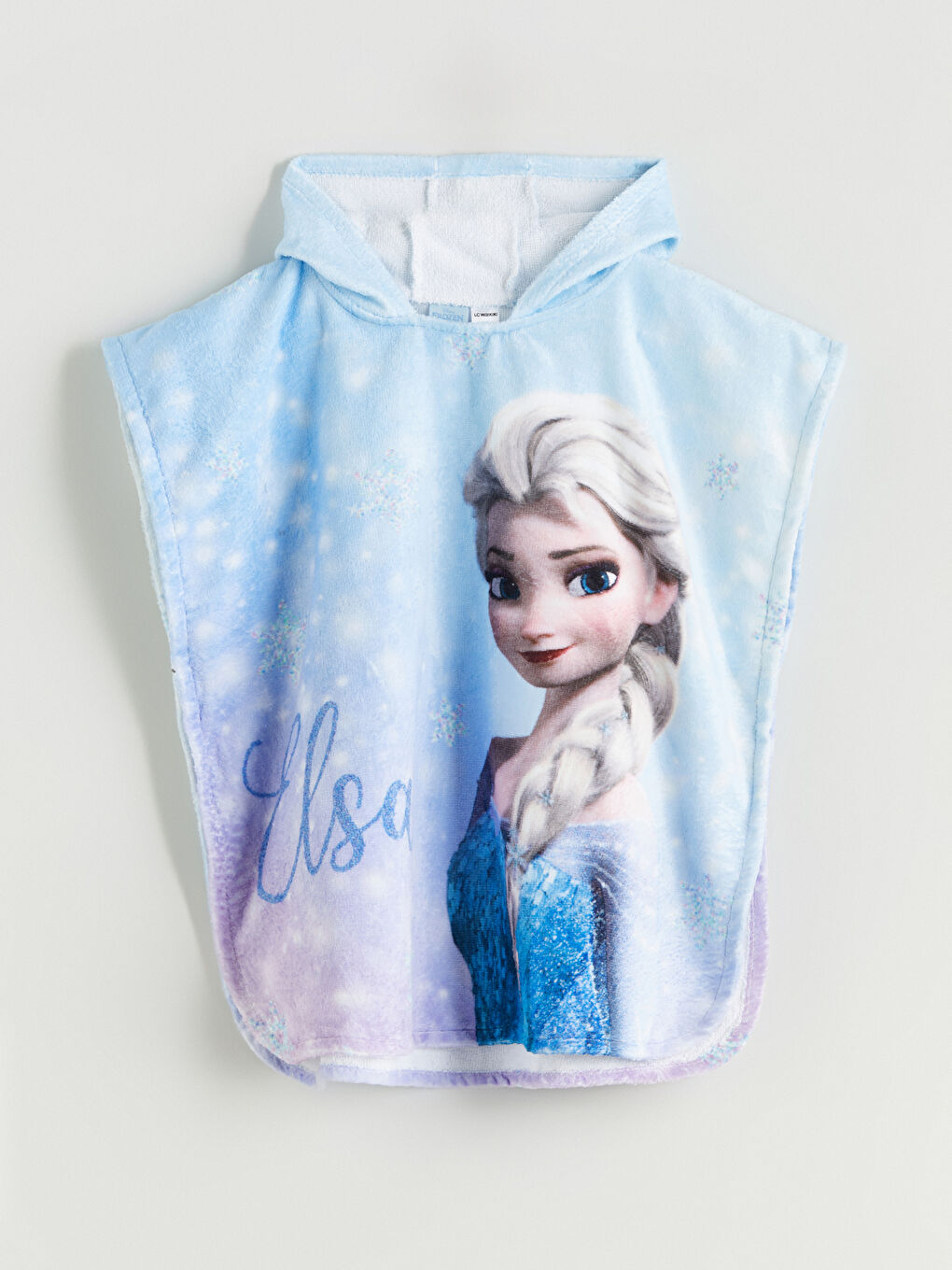 Mavi Elsa Baskılı Kız Bebek Plaj Havlusu