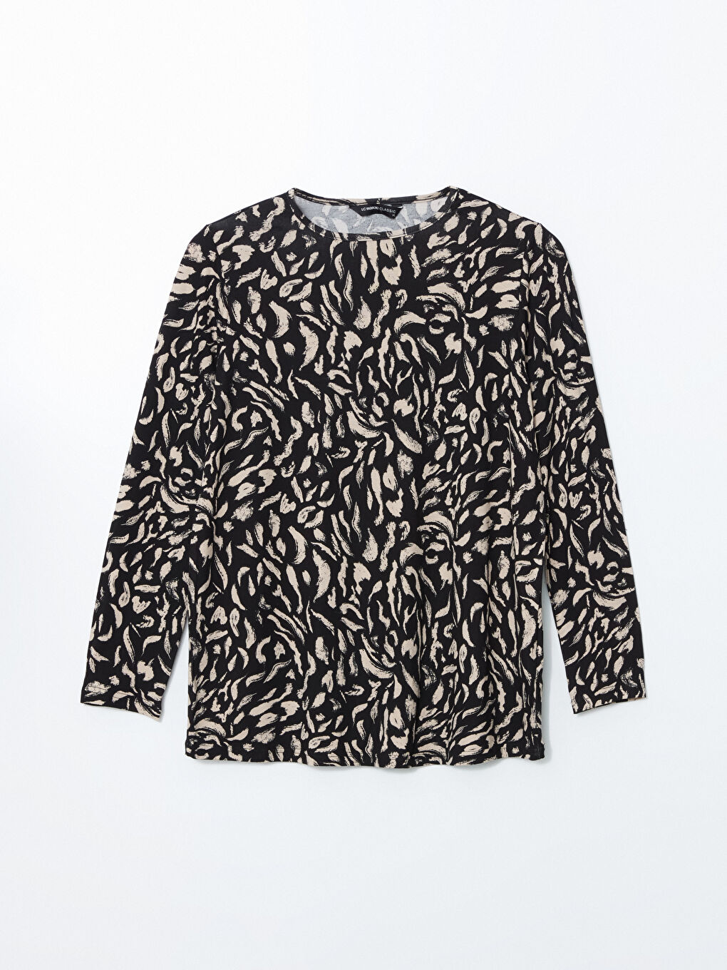 Crew Neck Patterned Women's T-Shirt -S5DO30Z8-LS6
