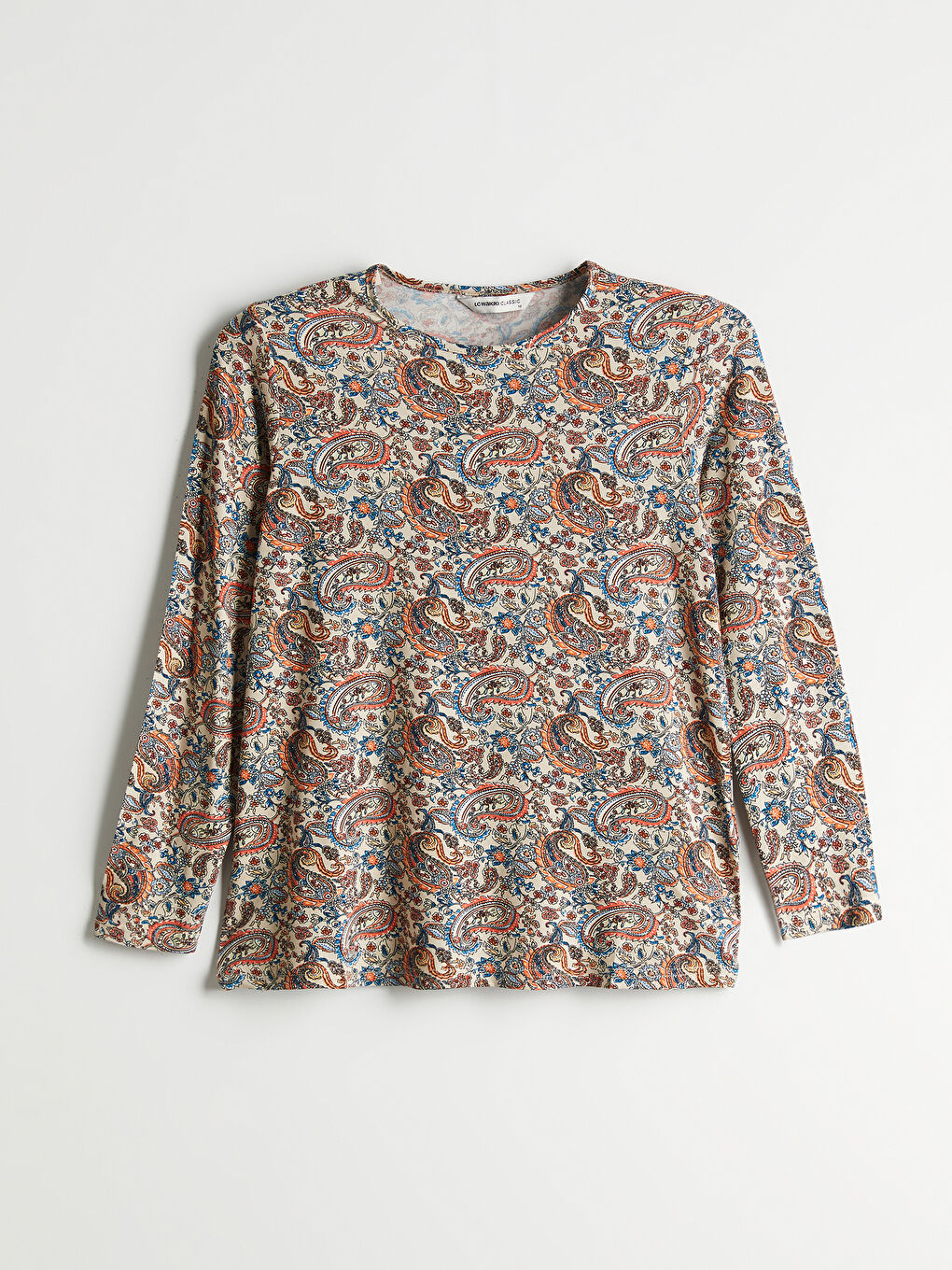 Crew Neck Patterned Women's T-Shirt-4