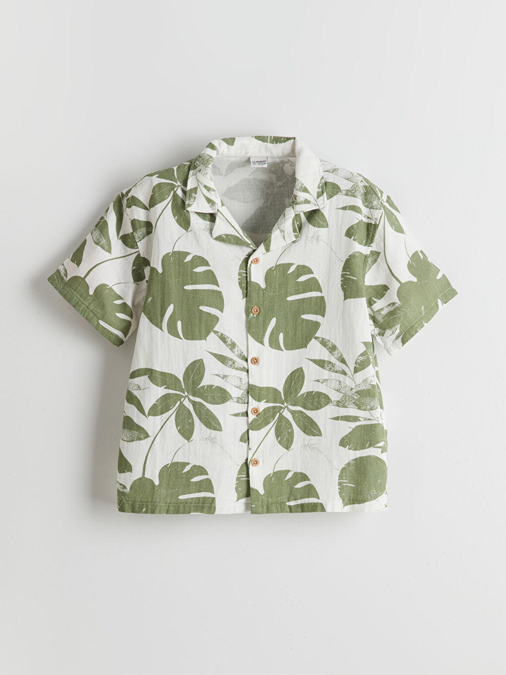 Yeşil Beli Lastikli Erkek Çocuk Şort-1