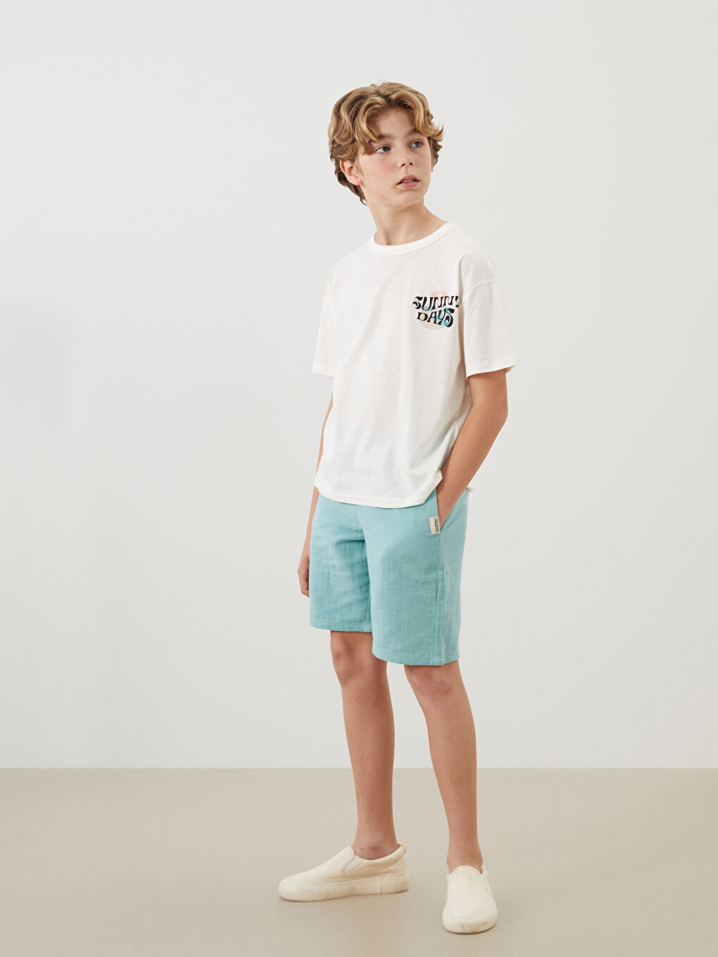 Elasticated Waist Boys' Shorts -S5DO40Z4-FKE