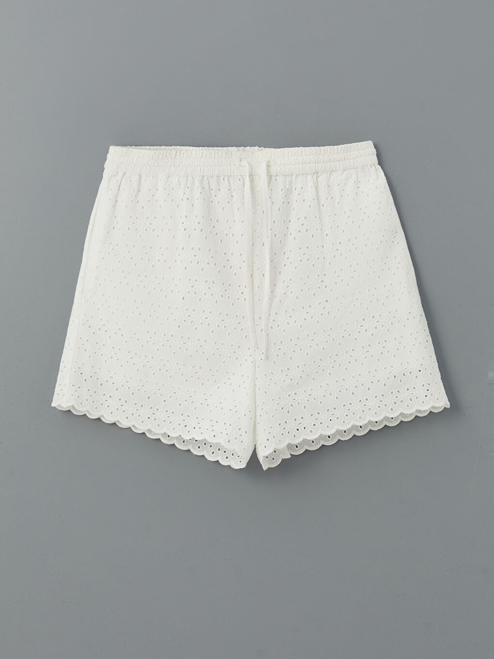 Elastic Waist Hole-Knitted Women's Shorts -S5DO49Z8-R9J