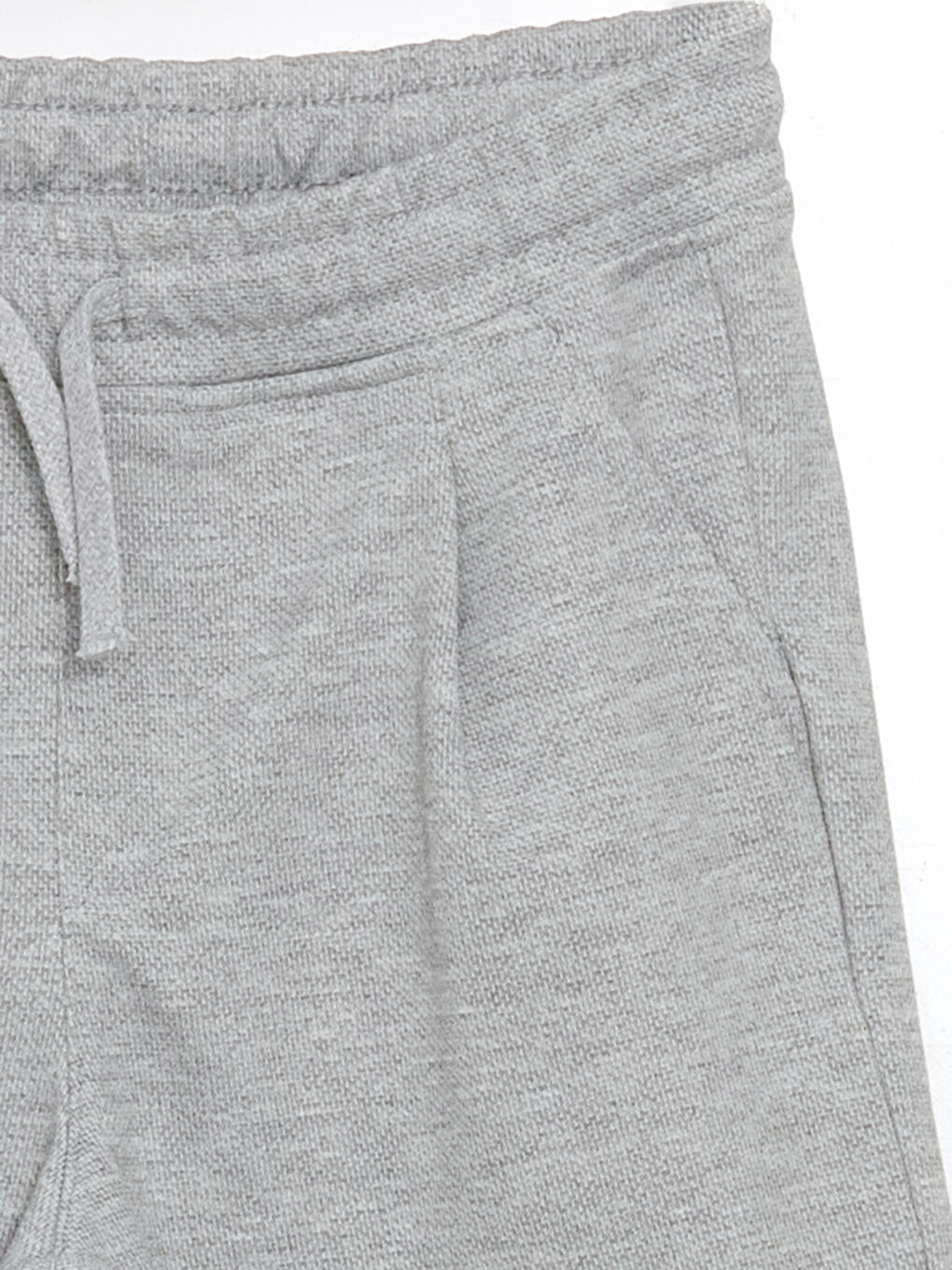 Gri Beli Lastikli Erkek Çocuk Şort-1