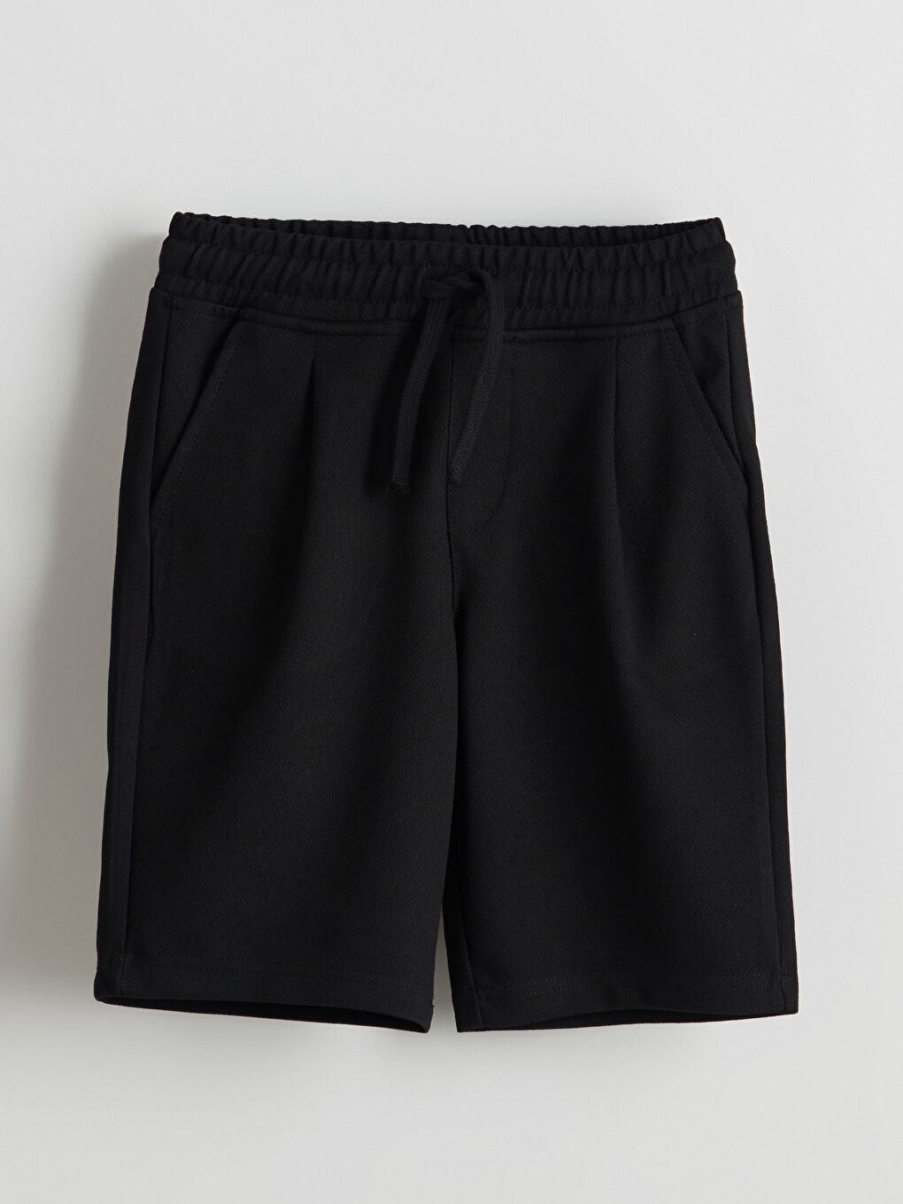 Siyah Beli Lastikli Erkek Çocuk Şort-1