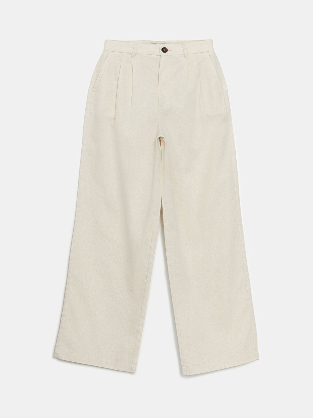 Loose Fit Linen Blend Women's Trousers -S5DO56Z8-R9J