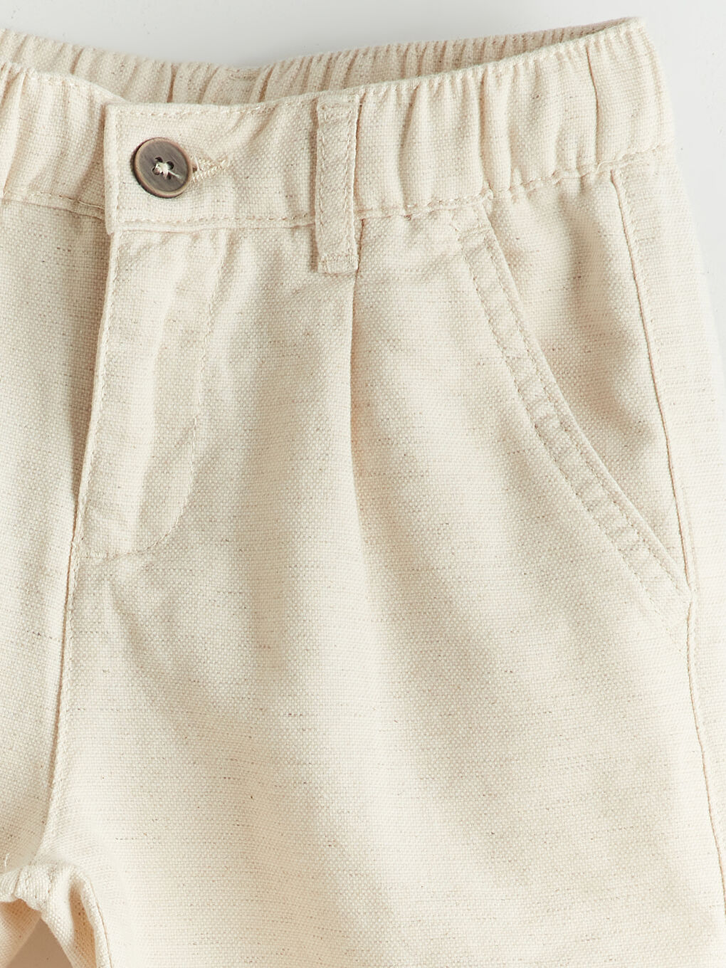 Elastic Waist Linen Blend Boy's Shorts -S5DO57Z4-FDJ