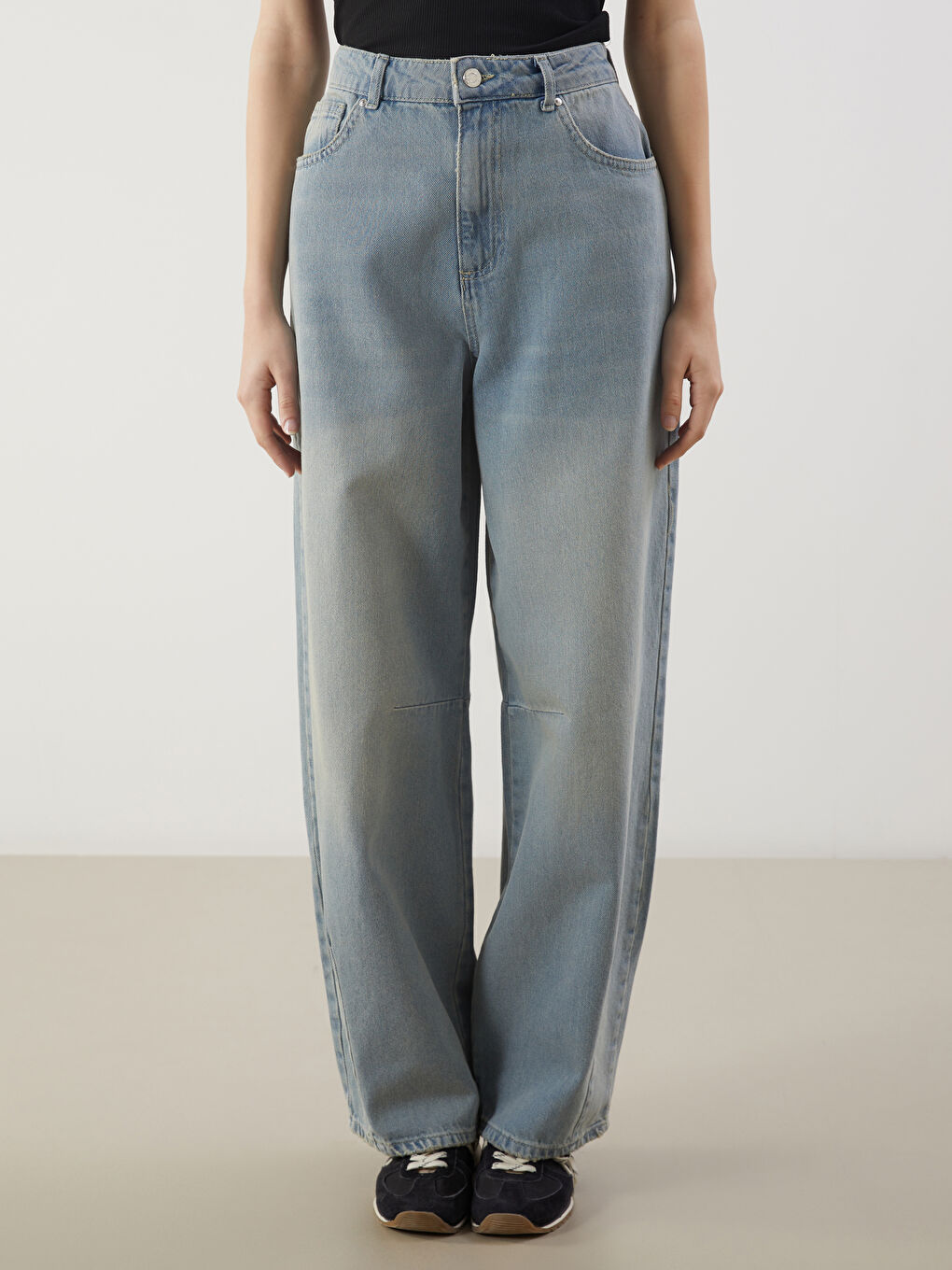 XSIDE Mavi Baggy Fit Kadın Jean Pantolon - 1